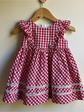 Mayoral Red Gingham Baby Dress